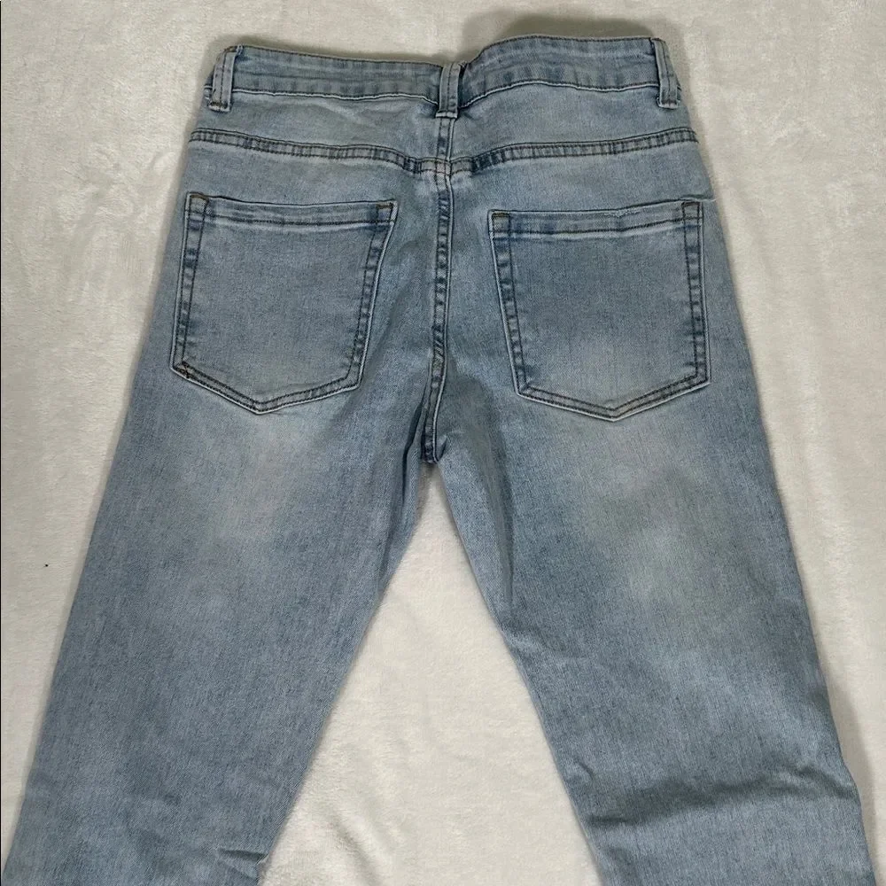Roku Studio Light Blue Jeans with Angel and Money Bag Patches!